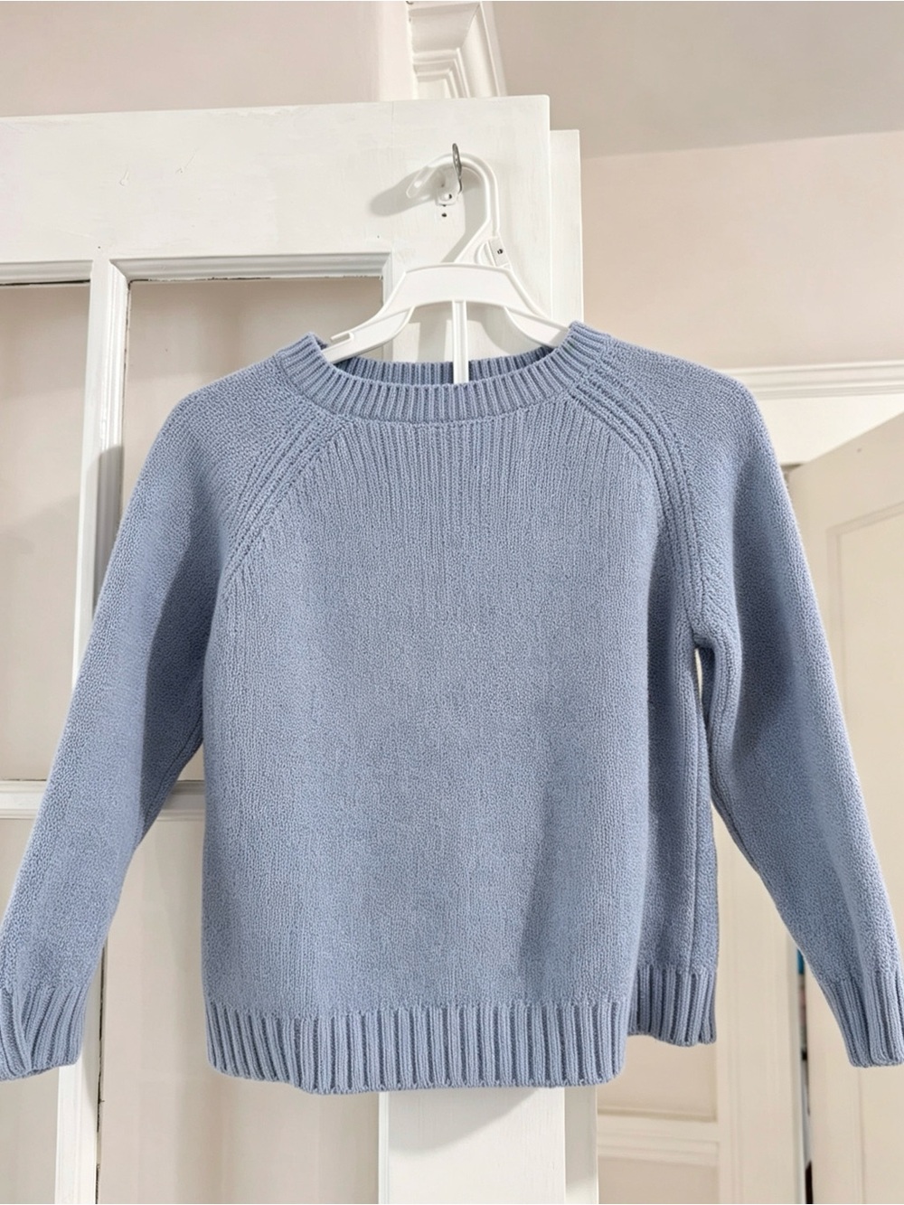 Zara Kids Pale Blue Knit Crewneck Sweater 5T